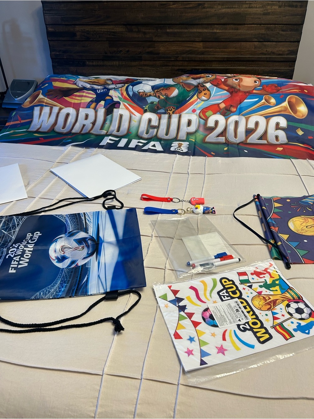 FIFA World Cup 2026 Drawstring backpack, Banner and Accessories Set - Multicolor